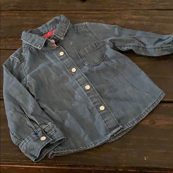 3/$27 Cat & Jack Long Sleeve Woven Shirt - Picture 2 of 5